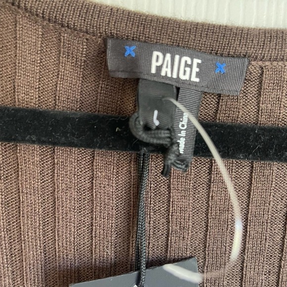 Paige Wool Side Slit Benita Long Dress Sweater Long Sleeve Size L NWT - Picture 11 of 12